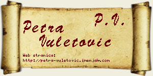 Petra Vuletović vizit kartica